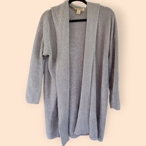 Ava Paige XL Cozy Hooded Cardigan Gray Chenille Soft